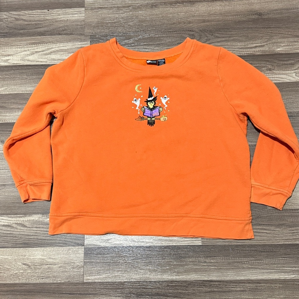 Vintage 90s Halloween witch and ghost crewneck Sweatshirt - Picture 1 of 6